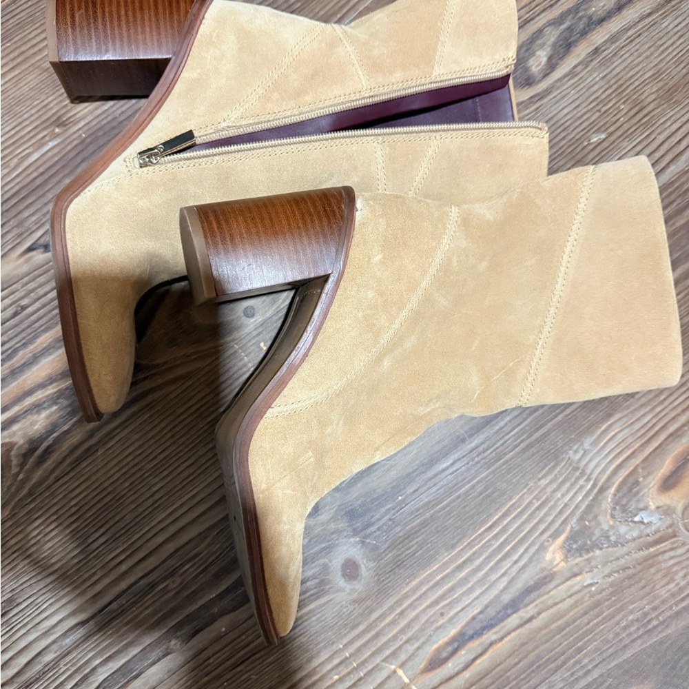 Franco Sarto Stevie Suede Ankle Boots in Camel